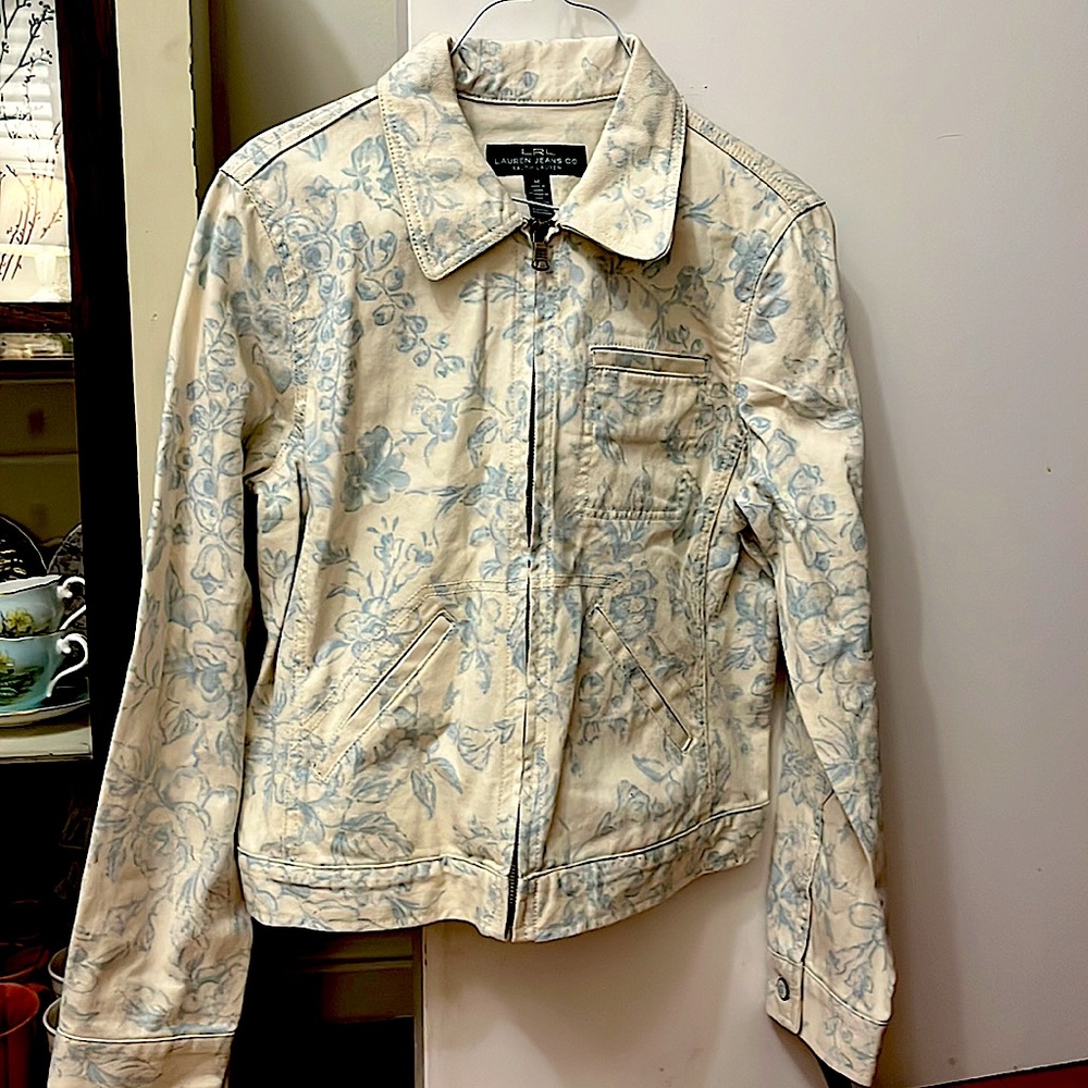 Brand new floral detail Jean jacket
